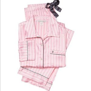 Victoria’s Secret pink stripe satin pajamas